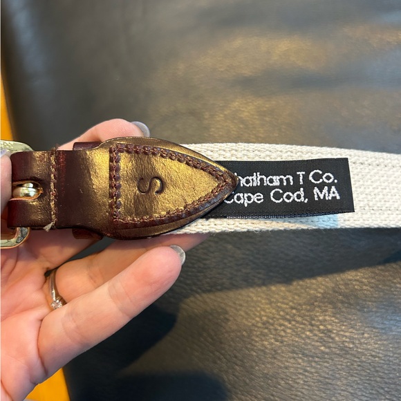 MEN'S LEATHER TAB
PATTERN RIBBON
BELT
MADE ON CAPE COD - Picture 5 of 7